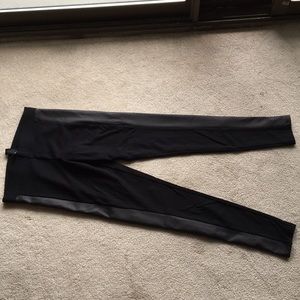 NWT black Express legging w/ faux leather sides